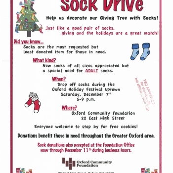 Flyer about sock drive